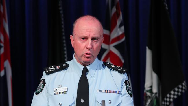 Acting AFP Commissioner Neil Gaughan took a strong defence of the raids and said nobody — including the media — was above the law. Picture: Kym Smith