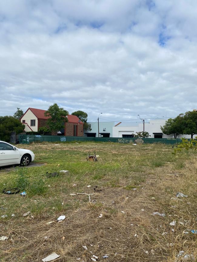 A vacant lot on Gouger St that was slated for major development. Picture: Tia Ewen