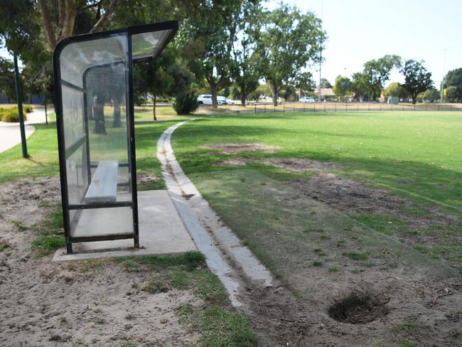 Holes just keep popping up everywhere at Princes Park. Picture: James Ross