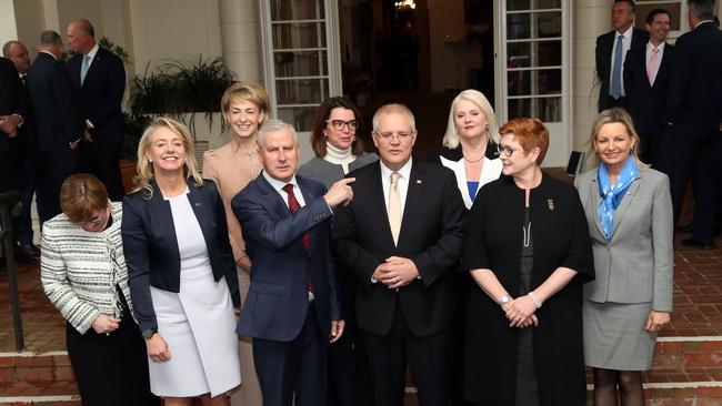 Senator Bridget McKenzie, second from left, also has a seat at the Prime Minister’s leadership table.