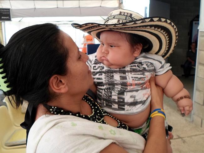 Santiago’s mother, Eunice Fandino, admitted she fed the toddler “every time he cried” and believed he had been born with an anxiety that could only be quelled by food. Picture: Barcroft Media/Splash 