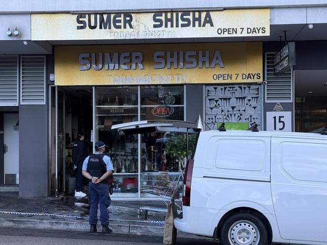 Police are investigating a suspicious fire which burned through Sumer Shisha Tobacconist on Mary St in Auburn about 3.55am on Saturday, May 3.