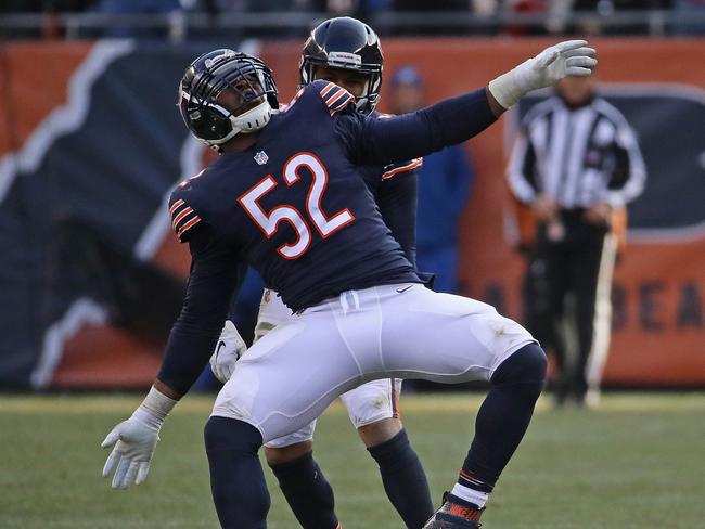 Khalil Mack #52 of the Chicago Bears will be zeroed in on Kirk Cousins this week. Picture: Getty Images