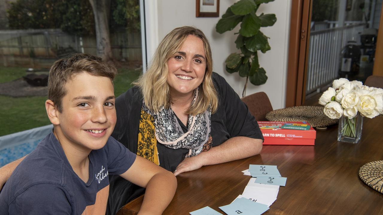 Amy Deane said her 12-year-old son Luke has inspired her to open her new business Sprouts Reading Clinic to assist children with reading, writing and spelling. Picture: Nev Madsen.