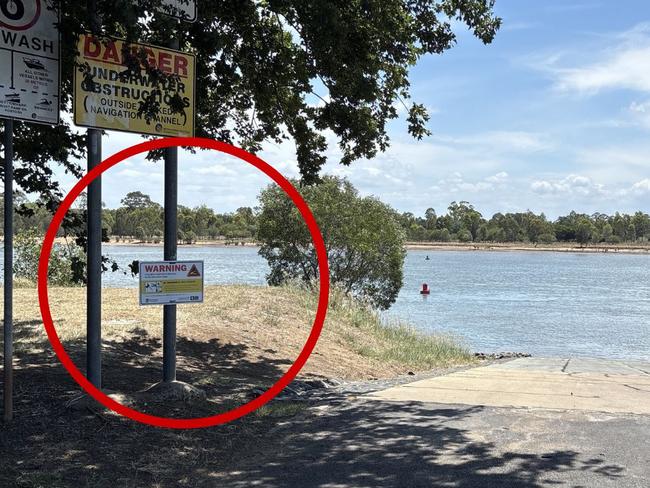 Wildlife officers are investigating a sighting report of a crocodile on the banks of the Burnett River in Bundaberg – near the McGills Road boat ramp. Picture: DETSI