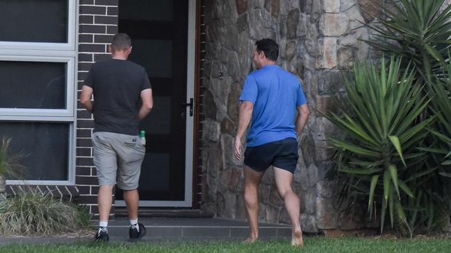 Johan Schwartz (right) outside his Harrington Park home. Picture: Flavio Brancaleone