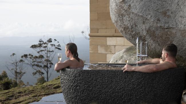 The Keep, luxury couples retreat at Goulds Country, in Tasmania's North-East. Picture: Aaron Jones