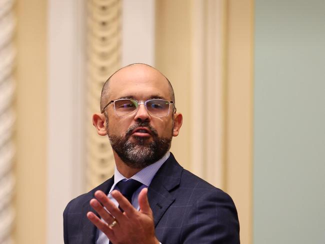 BRISBANE, AUSTRALIA – NewsWire Photos MAY 22, 2025: Queensland Treasurer David Janetzki during parliament sitting in Brisbane. Picture: NewsWire/Tertius Pickard