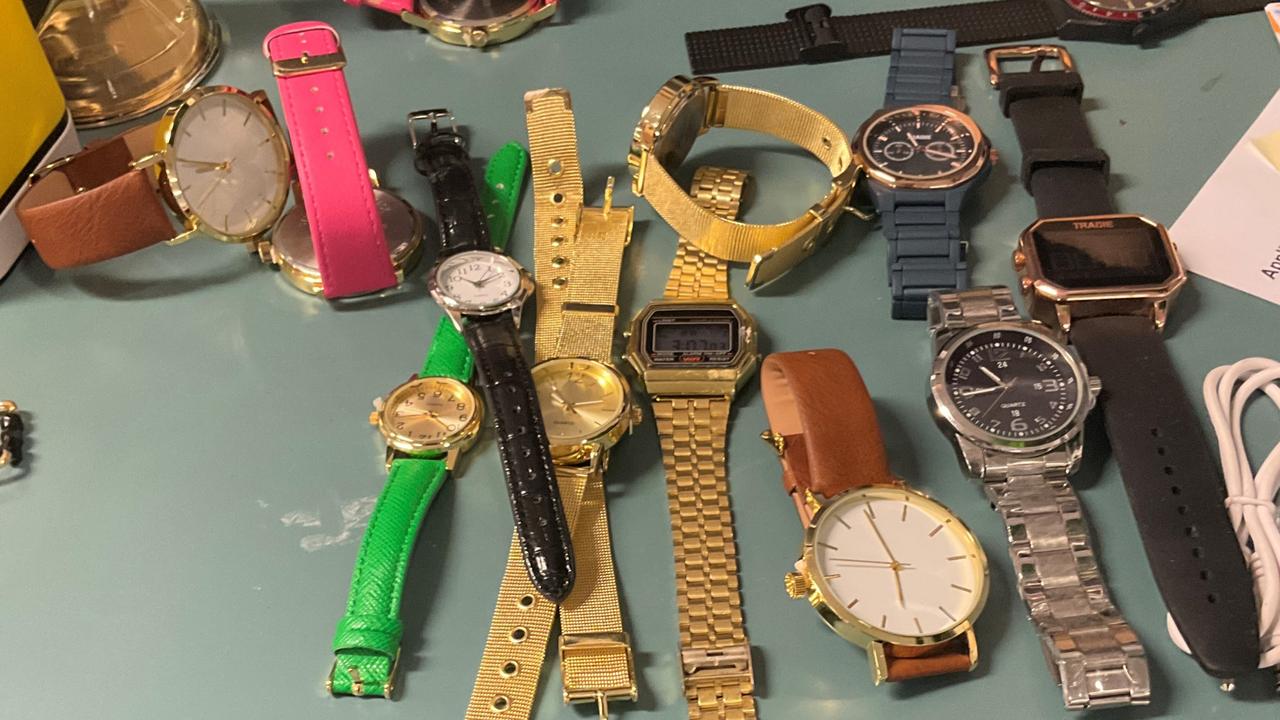 Bundaberg Police retrieved a large amount of watches in the raid of the Bundaberg North residence.