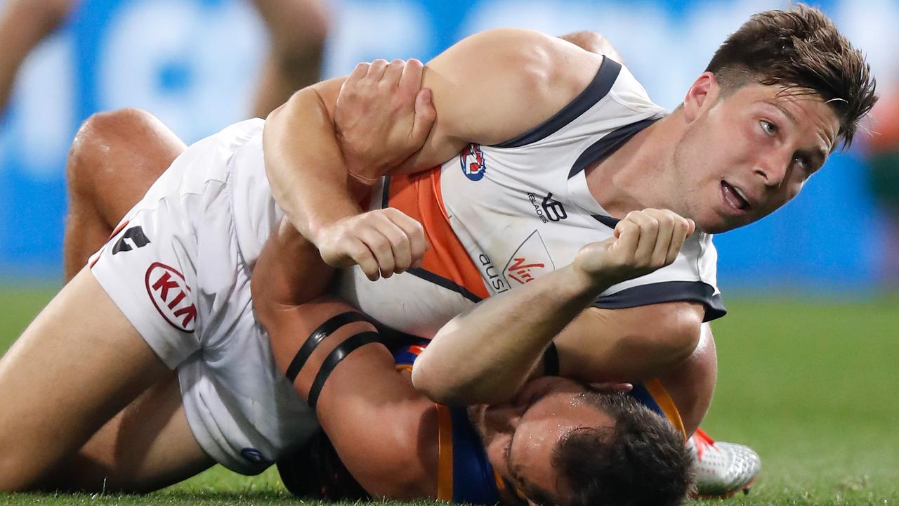 Toby Greene could be in hot water after another incident — but Kane Cornes isn’t convinced. Photo: Michael Willson/AFL Photos via Getty Images)