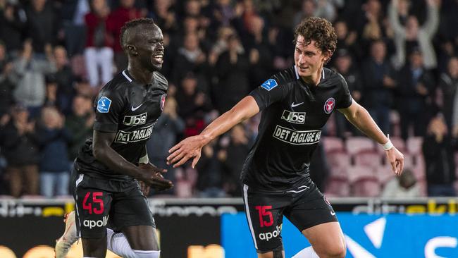 Former Adelaide United winger Awer Mabil, in action for Midtyjlland, won the Danish Cup on the weekend. Picture: Daniel Stenz