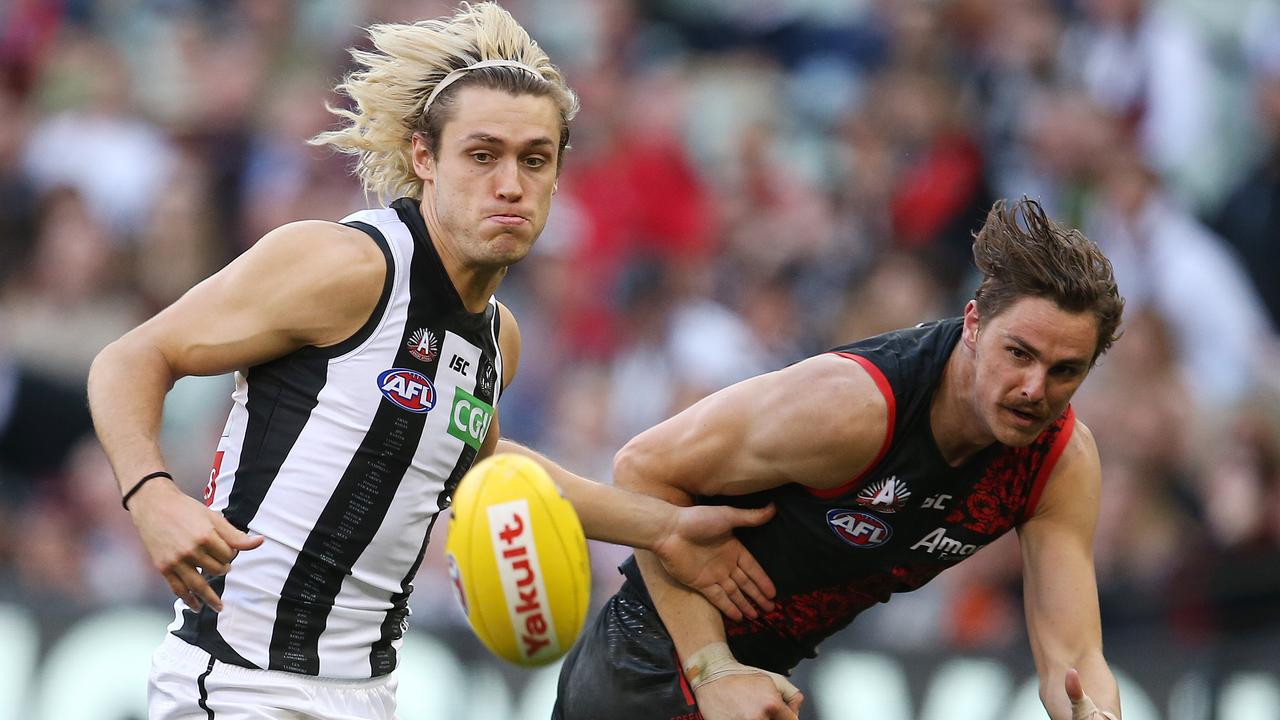 Afl 2019 Joe Daniher Vs Darcy Moore Anzac Day One On One Battle Essendon Collingwood Tom Morris Column