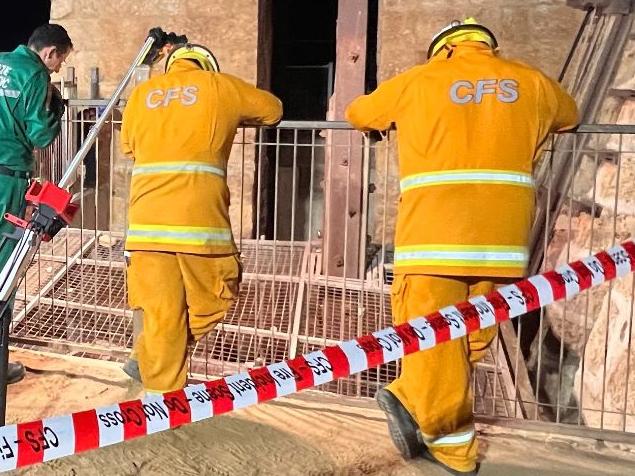 Man, puppy rescued from mine shaft. Picture: SA Police