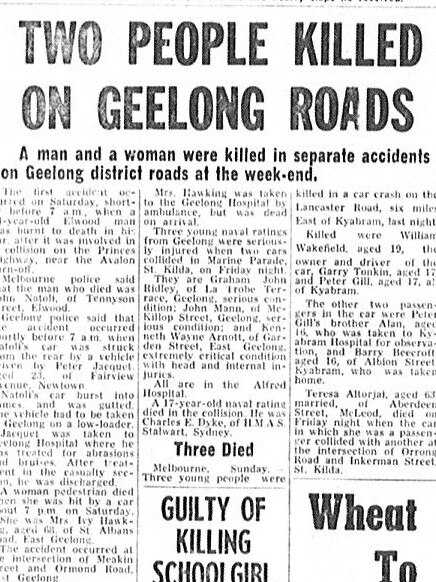 The death of Robert Natoli's father, John, was front page of the Geelong Advertiser on August 4, 1969.