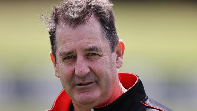 St Kilda training at RSEA Park, Moorabbin. St Kilda senior coach Ross Lyon during todays training session. Picture by Michael Klein