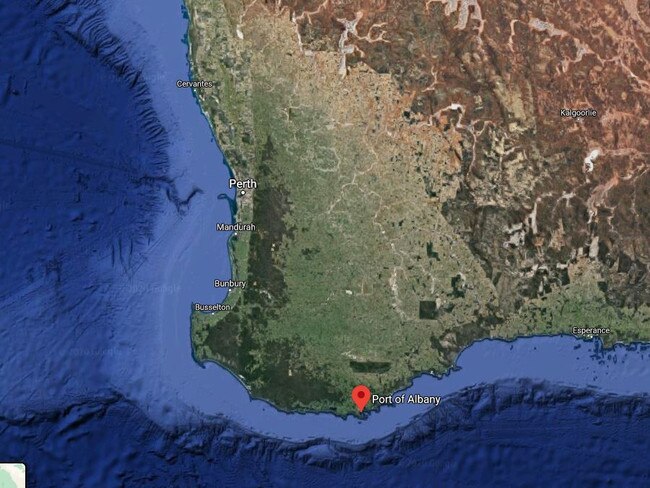 A Vietnamese national is alleged to have jumped from a ship docked in the Port of Albany and swam ashore to avoid having to quarantine. Picture: Google Maps