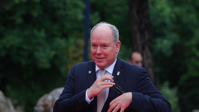 Prince Albert arrives at the European Political Community summit on May 16 in Albania. Picture: Getty Images