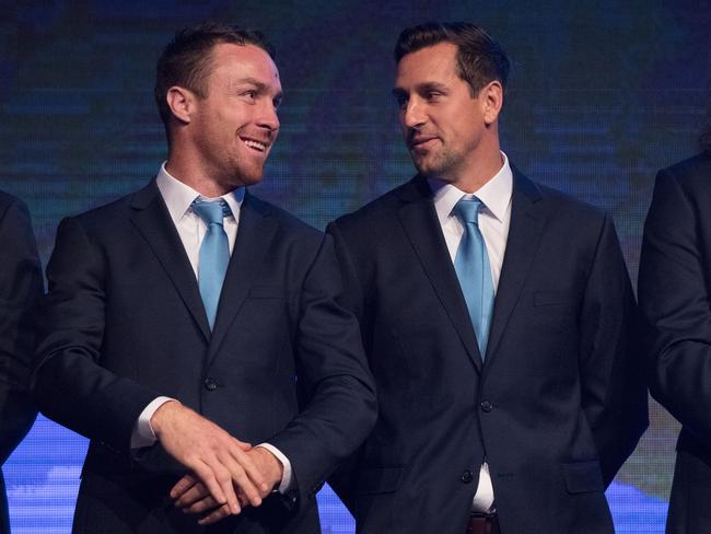 James Maloney and Mitchell Pearce have to steer the ship for NSW. Picture: AAP