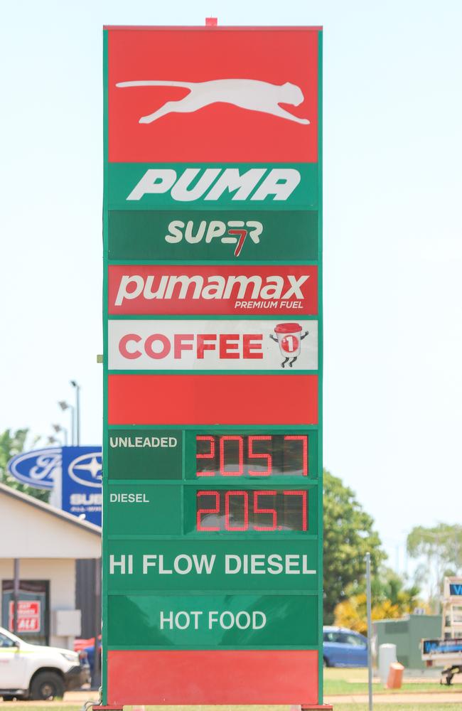 Fuel prices hit $2 a litre across Darwin this week. Picture: Glenn Campbell