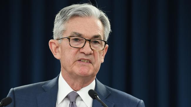 US Federal Reserve Chairman Jerome Powell. Picture: AFP