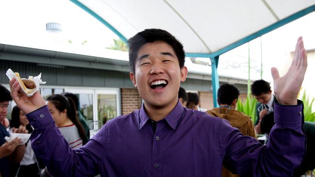 Justin Wu is one of many that landed James Ruse Agricultural High School top of the list for its 2016 HSC results. Pictures: Peter Kelly