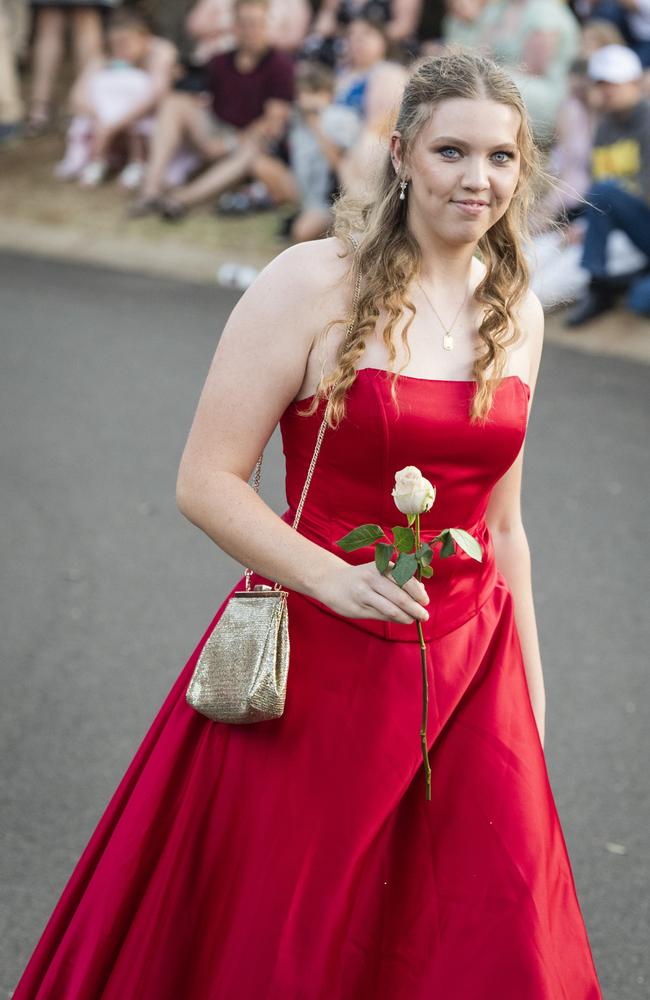 Ashlea Gray at Harristown State High School formal at Highfields Cultural Centre, Friday, November 17, 2023. Picture: Kevin Farmer