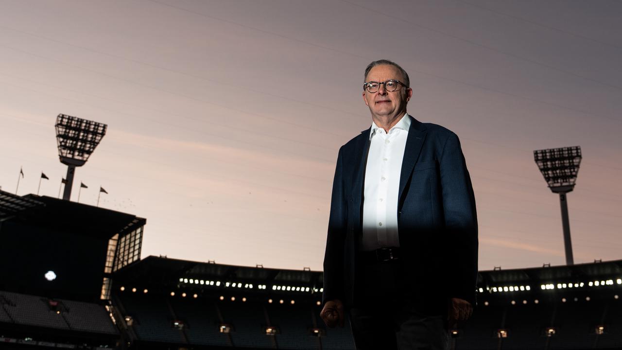 Prime Minister Anthony Albanese at the MCG on May 3. Picture: Getty Images