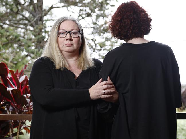 WEEKEND TELEGRAPH 21/5/2025Pictured at their home in Sydney's south mother Bronwyn with her child Alex*. They are speaking out against the bullying Alex* experienced at their local high school.Picture: Richard Dobson