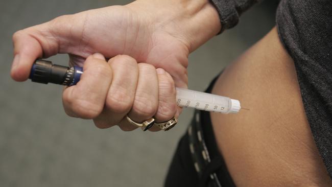 Injecting insulin is a way for type 1 diabetics to replace insulin in their bodies. Picture: Anthony Reginato