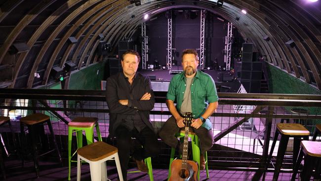 John Collins and Thomas Busby upstairs at The Triffid. Picture: Andrew McMillen