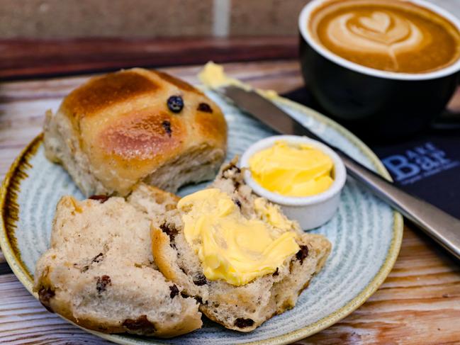 Bake Bar’s hot cross buns. Picture: Jenifer Jagielski