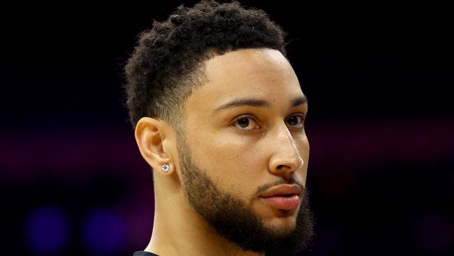 Ben Simmons on his return to Philly. Picture: Getty Images/AFP