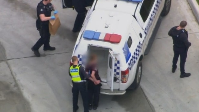 Three teens were charged before being released on bail. Picture: Nine News