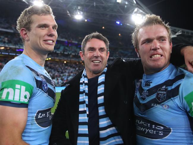 Blues coach Brad Fittler with the Turbos. Picture: Cameron Spencer/Getty