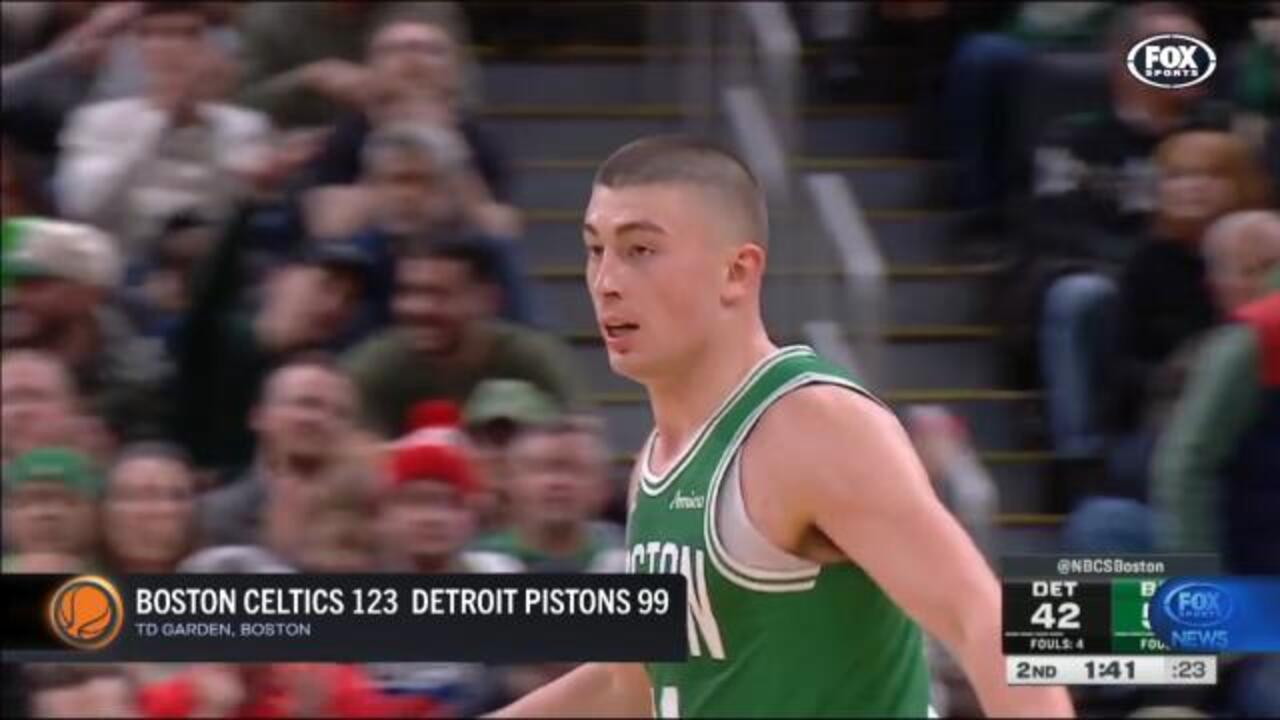 Celtics thrash Pistons to claim 20th win