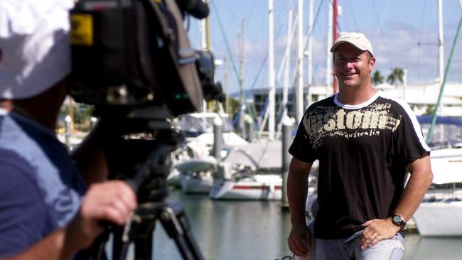 Scott Hillier filming in Townsville for Channel 7's Creek to Coast, which has been axed. Picture: Stewart McLean