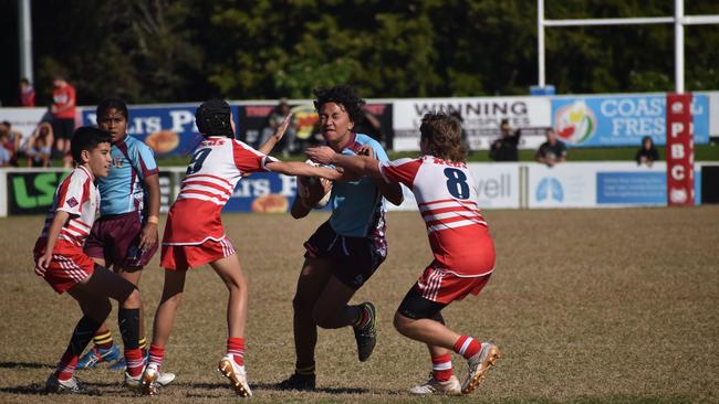Brisbane Broncos Old Boys action: Keebra Park v Palm Beach Currumbin.
