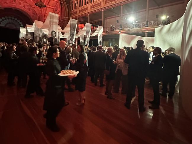 Attendees gather for the University of Melbourne’s Foundation for Business and Economics centenary dinner.