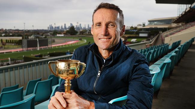 Champion jockey Damien Oliver would love to get his hands on a fourth Melbourne Cup but faces a challenge to get a ride. Picture: David Caird