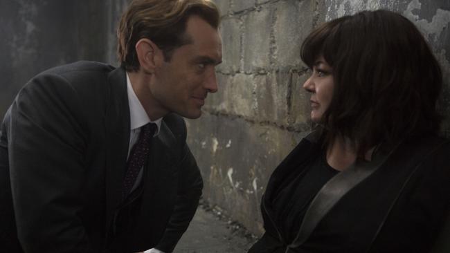 Excellent double act ...  Jude Law  and Melissa McCarthy in Spy