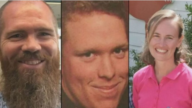 The trio who were shot dead. Picture: Channel 9