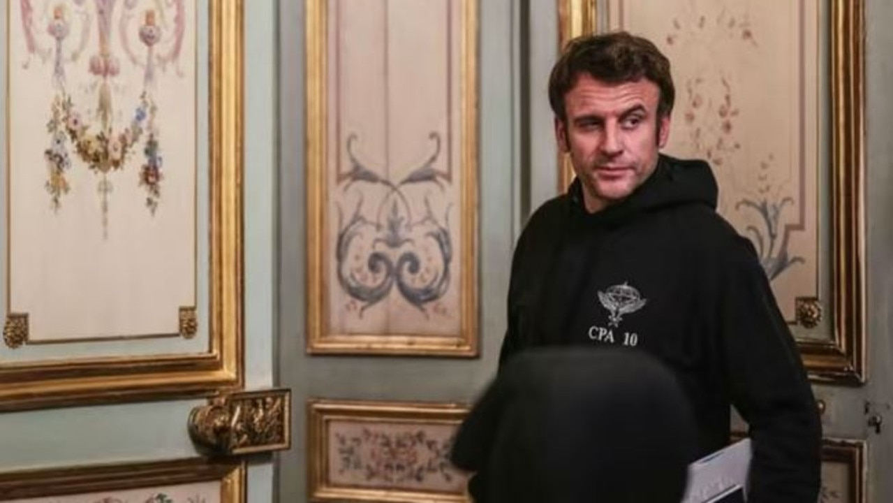 There was a lot of chat about these images of a dressed-down Emanuel Macron. Picture: Soazig de la Moissonnière