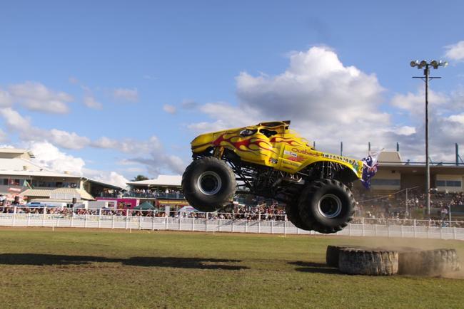 Monster trucks at the show. Picture: Renee Pilcher