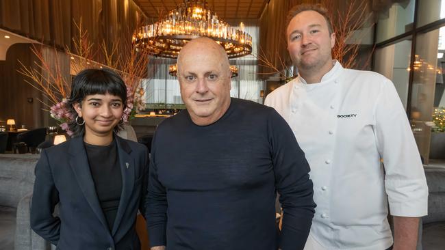 Chris Lucas (centre) with Janan Shareef (left) and Luke Headon. Picture: Tony Gough