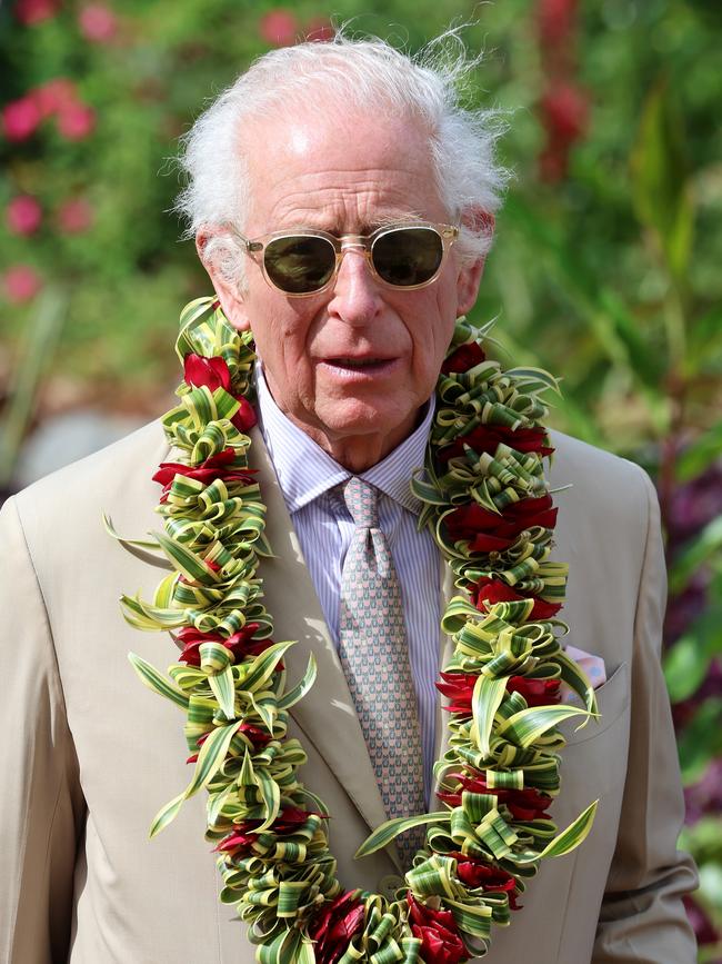 King Charles III visits The King's Garden, in the grounds of the Robert Louis Stevenson Museum on October 25, 2024 in Apia, Samoa. (Photo by Chris Jackson/Getty Images)