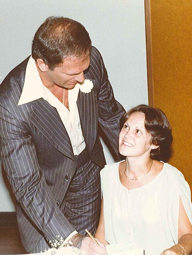 Infamous crim 'Neddy' Smith and his wife Debra during their jail wedding day inside Long Bay Jail.