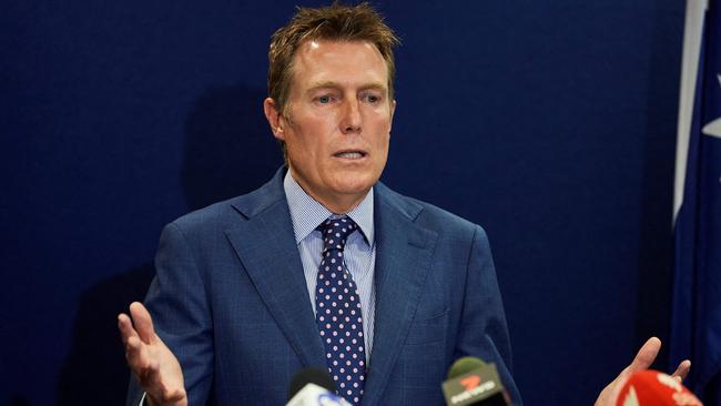 Former attorney-general Christian Porter is suing the ABC. Picture: Stefan Gosatti / AFP