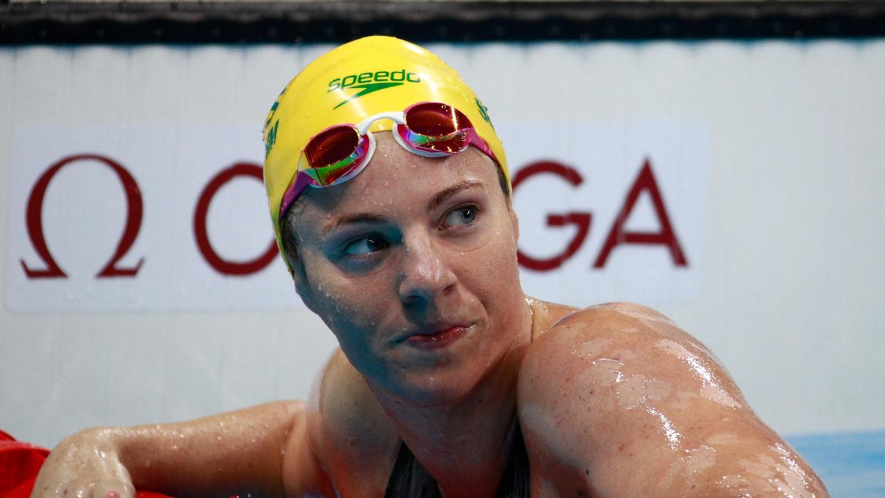 Aussie swimmer Emily Seebohm has weighed in on a billboard that used her image to campaign against trans women in sport. (Photo by Adam Pretty/Getty Images)