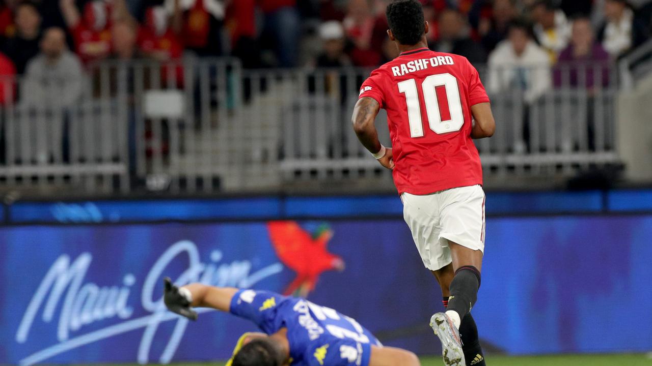 Marcus Rashford scored past Leeds keeper Kiko Casilla with a sumptuous finish.