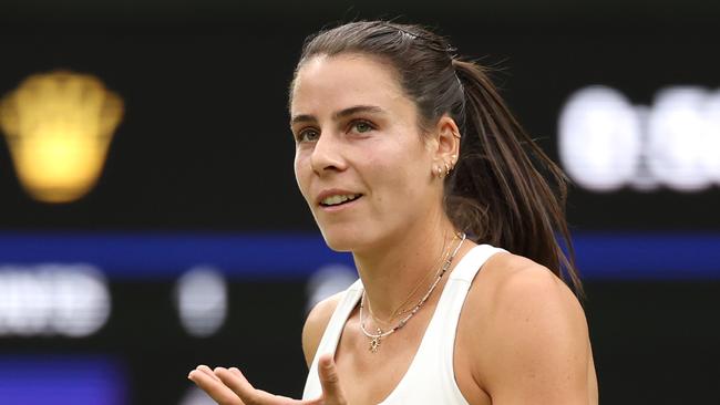 She’s into the third round. (Photo by Sean M. Haffey/Getty Images)